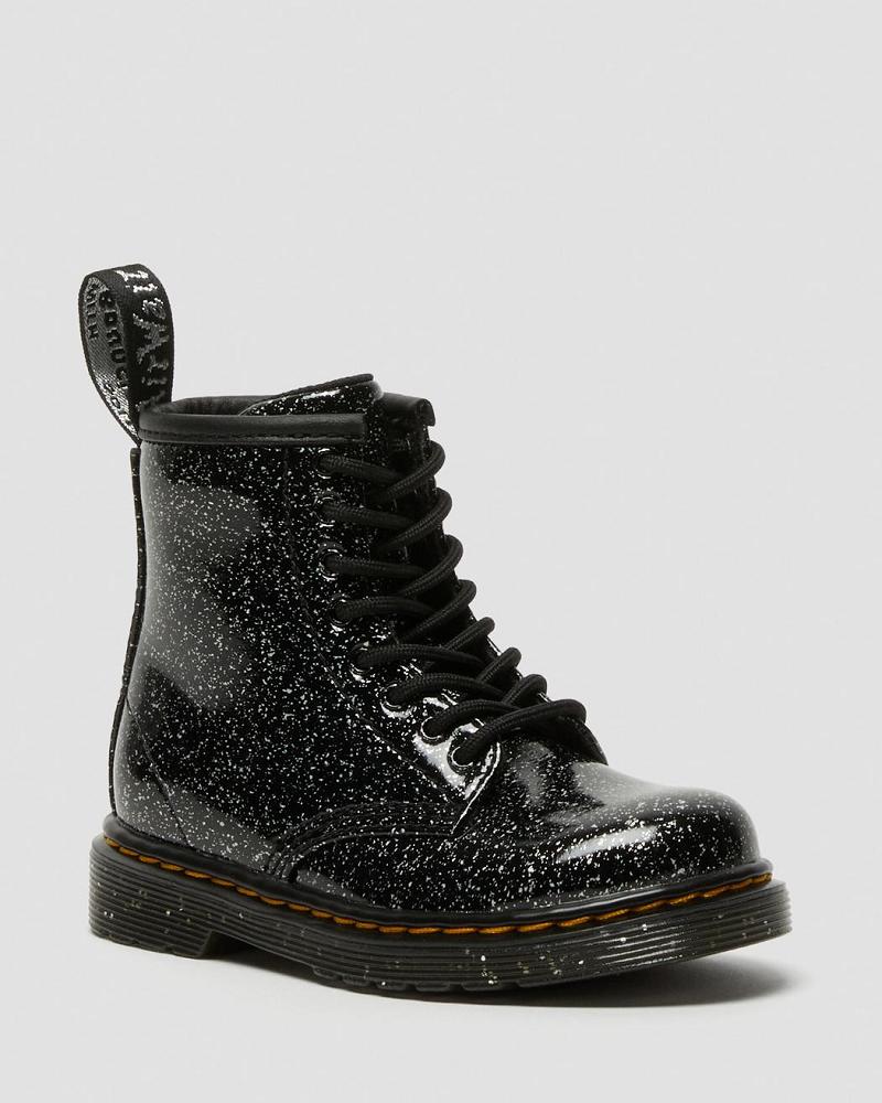 Dr Martens Toddler 1460 Glitter Snørestøvletter Barn Svarte | Norge 132AHK